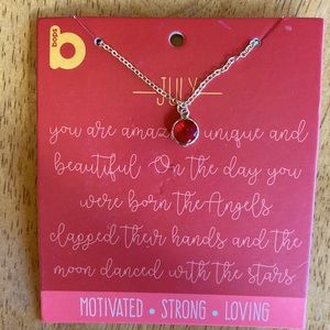July birthstone necklace